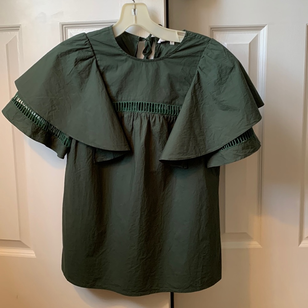 CROSBY Evans Top in Rainforest Green